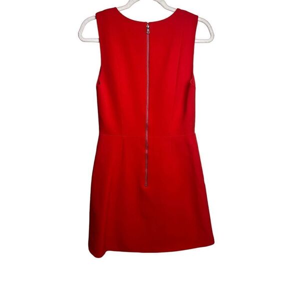 Alice + Olivia Lennon Red Sleeveless Front Zipper Dress Sz. 6 - Picture 8 of 8